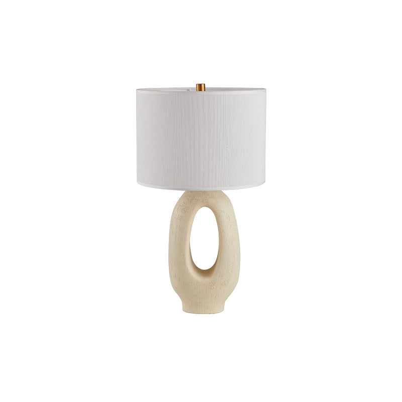ModernGlow – Harpiks Bordlampe med Linnedskærm