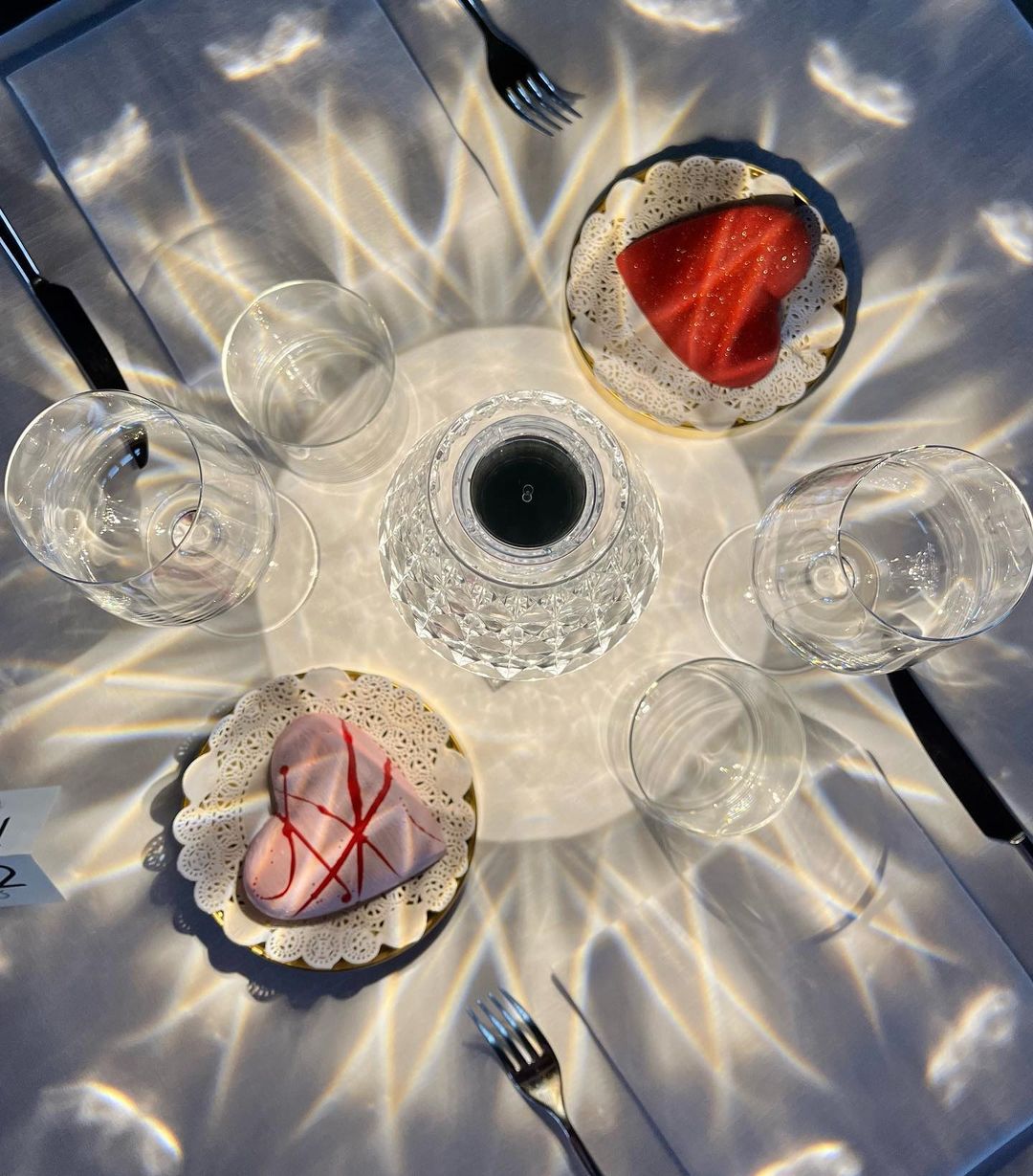 SparkLicht - Lampe de table moderne avec LED et effet glamour