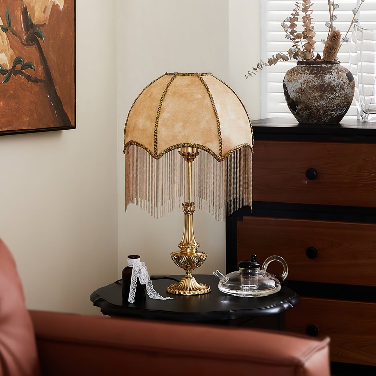 TasselLight - Table Lamp with Soft Tassels and Fine Beads