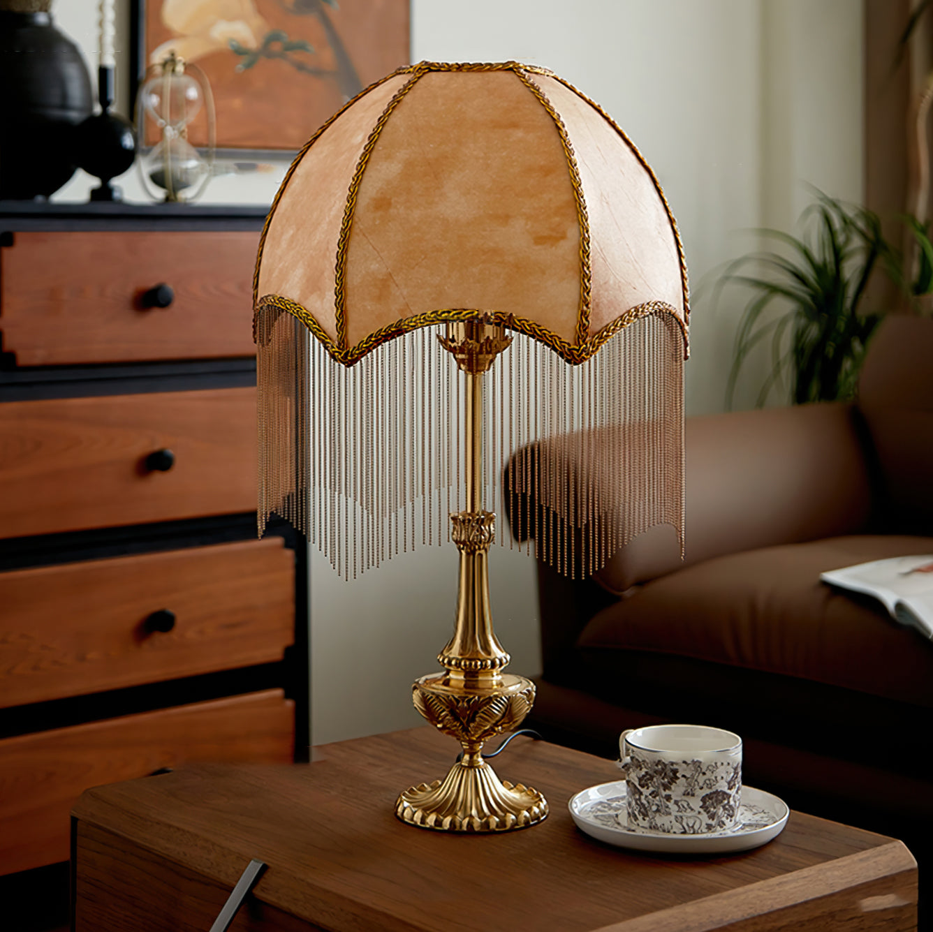 TasselLight - Table Lamp with Soft Tassels and Fine Beads