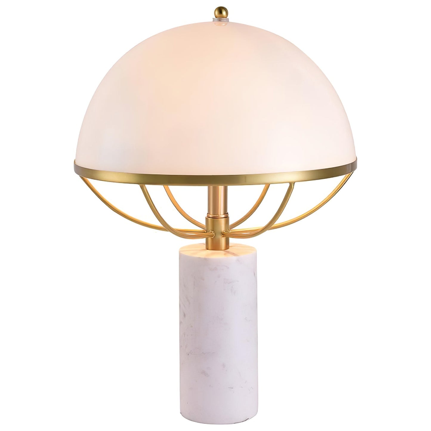 GlassElegance – Moderne bordlampe med guldfinish