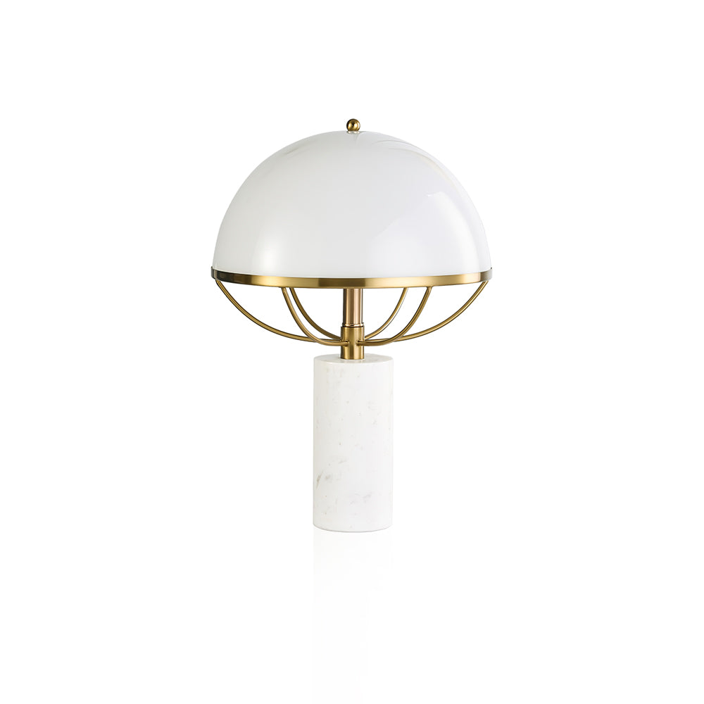 GlassElegance – Moderne bordlampe med guldfinish
