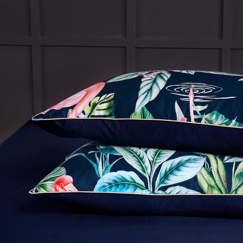 FlamingoElegance - Ägyptische Baumwolle Bettbezug Set