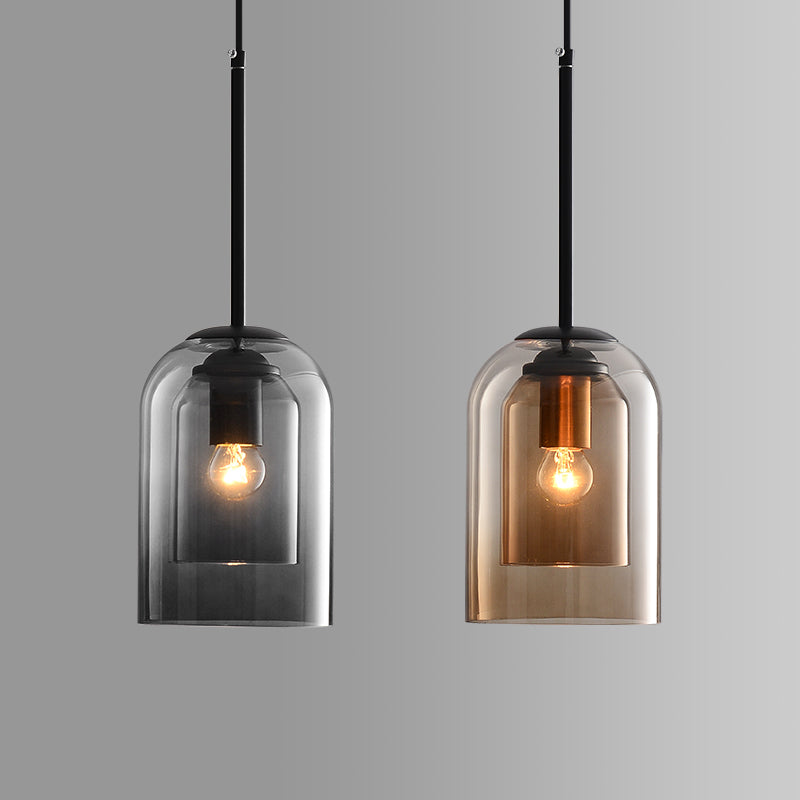 MicaLuxe | Retro-Hängeleuchte mit Doppelglas
