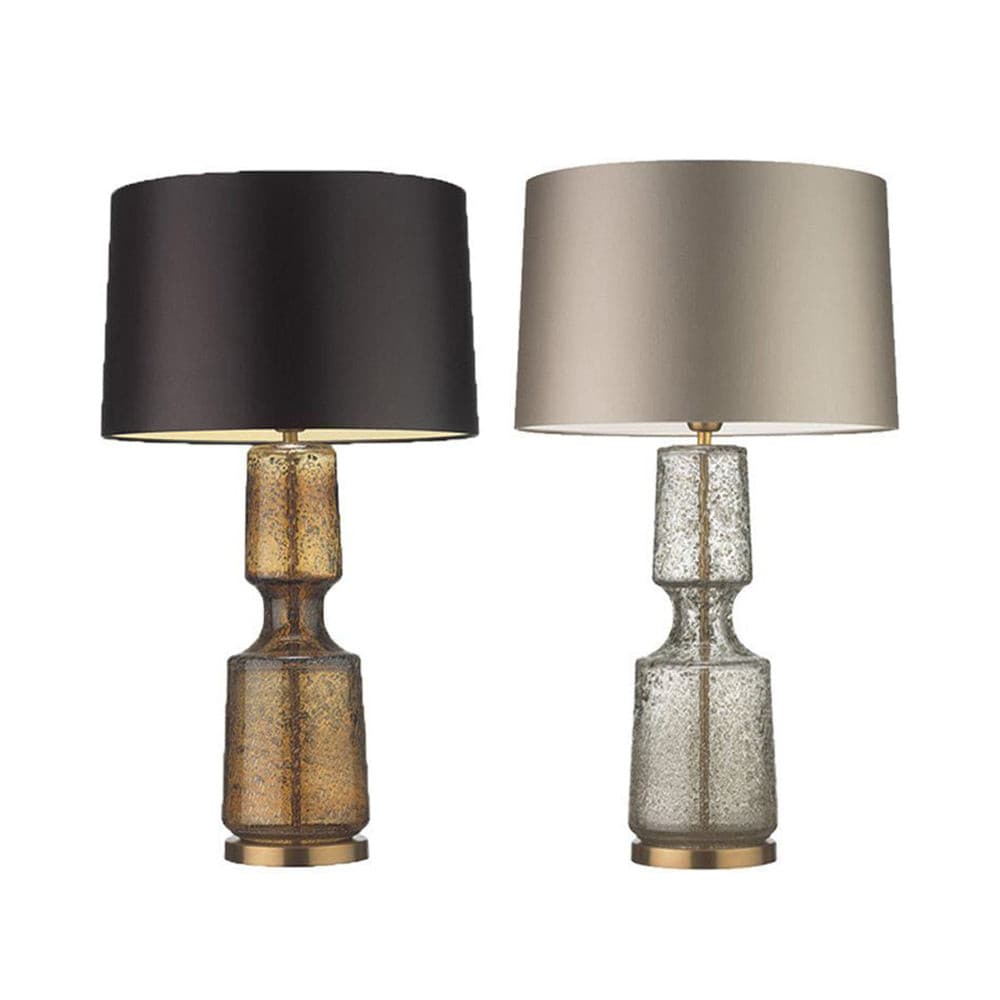 SleekAura - Elegant Table Lamp with Glass and Metal Design