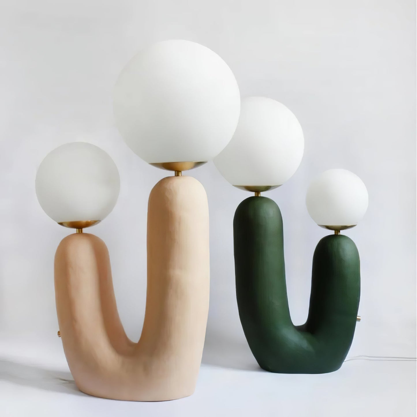 EcoLuxe - Moderne glas- og harpiksbordlampe