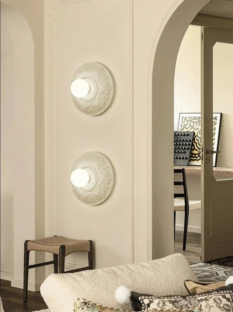 LumiParis - Round White Retro Living Room Lamp
