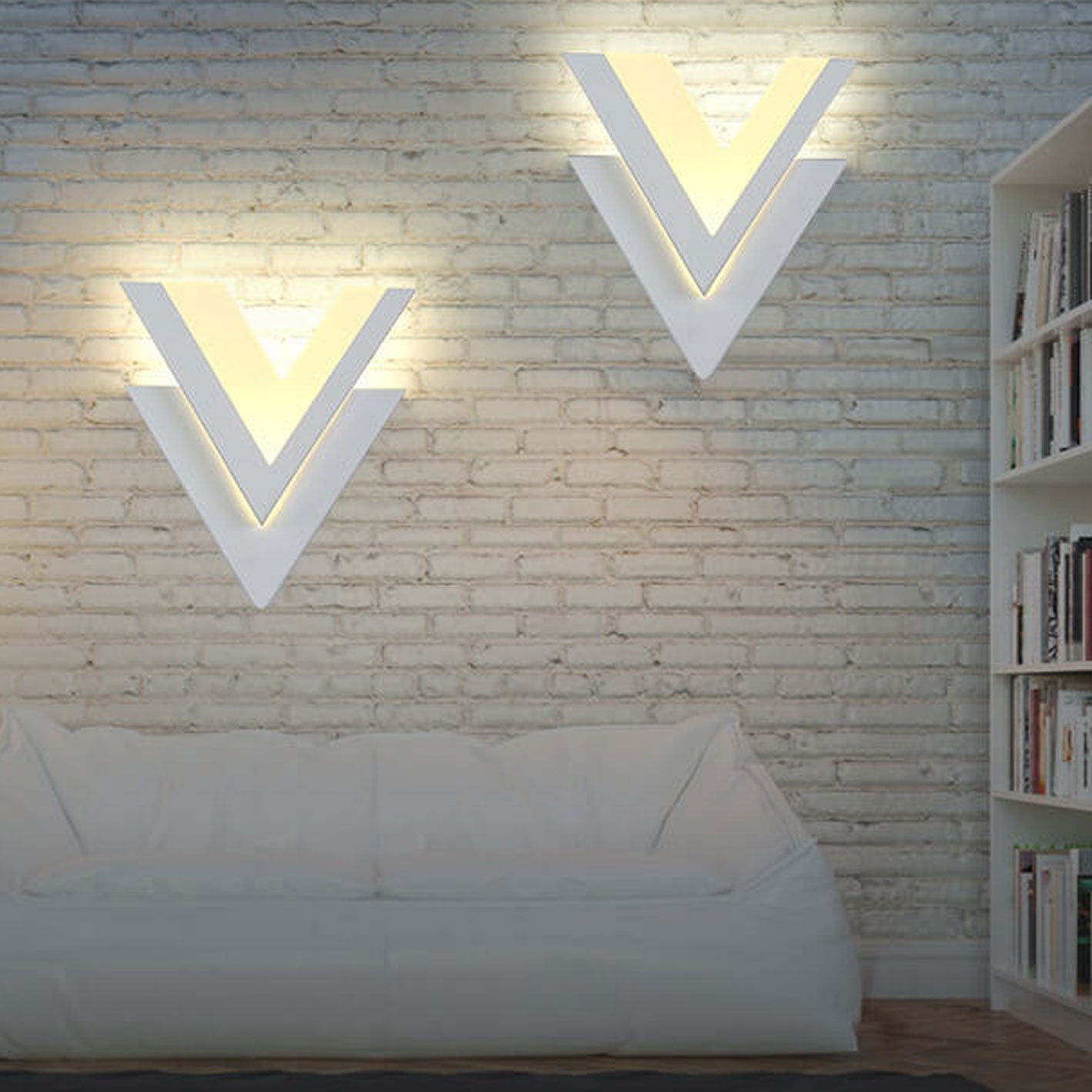 VGlow - Lampe murale LED avec forme en V créative