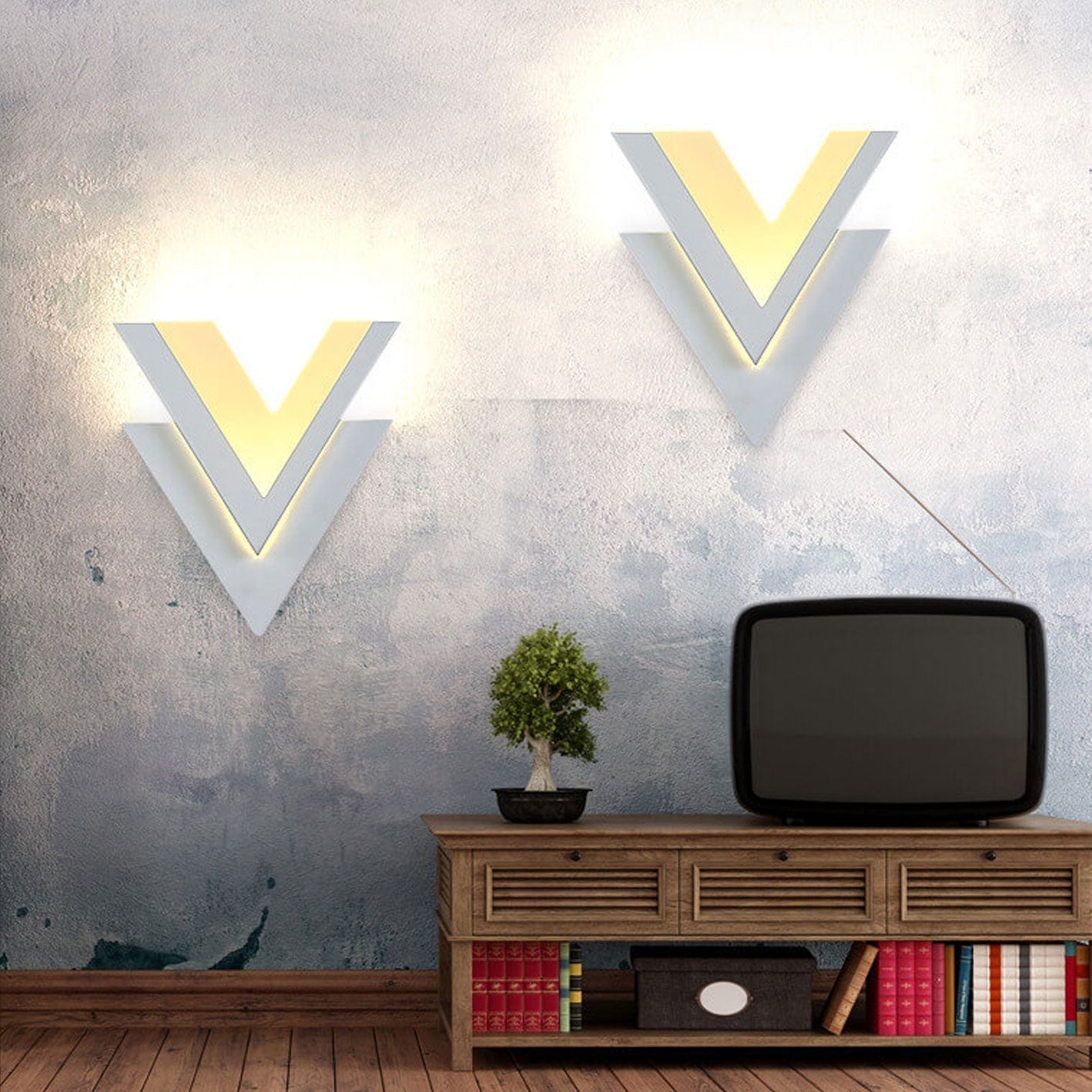 VGlow - Lampe murale LED avec forme en V créative
