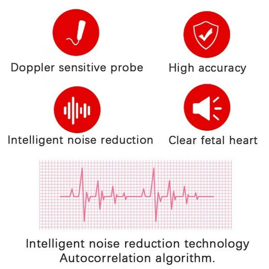 Moniteur de fréquence cardiaque pour bébé à usage domestique – Détecteur sonore de fréquence cardiaque fœtale pour bébé