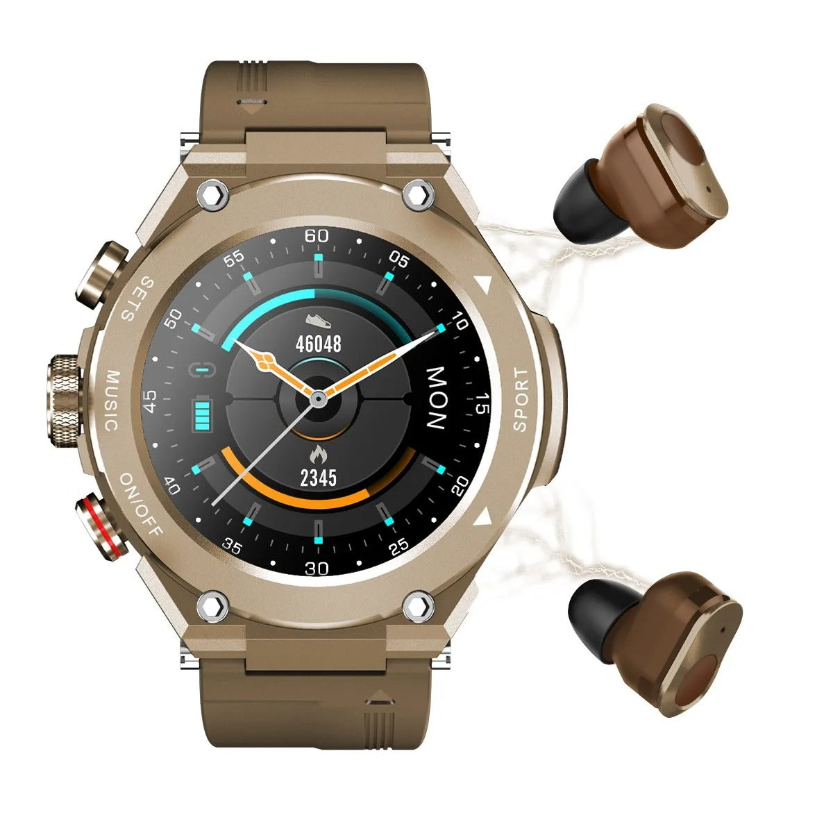 Oreste – Smartwatch med integrerede trådløse øretelefoner