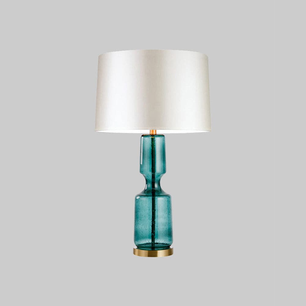 SleekAura - Elegant Table Lamp with Glass and Metal Design