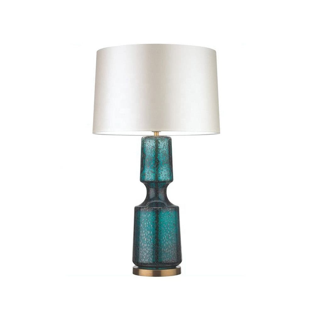 SleekAura - Elegant Table Lamp with Glass and Metal Design