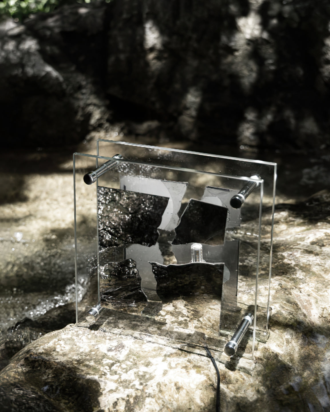 GlowFrame – Elegant firkantet glasbordlampe