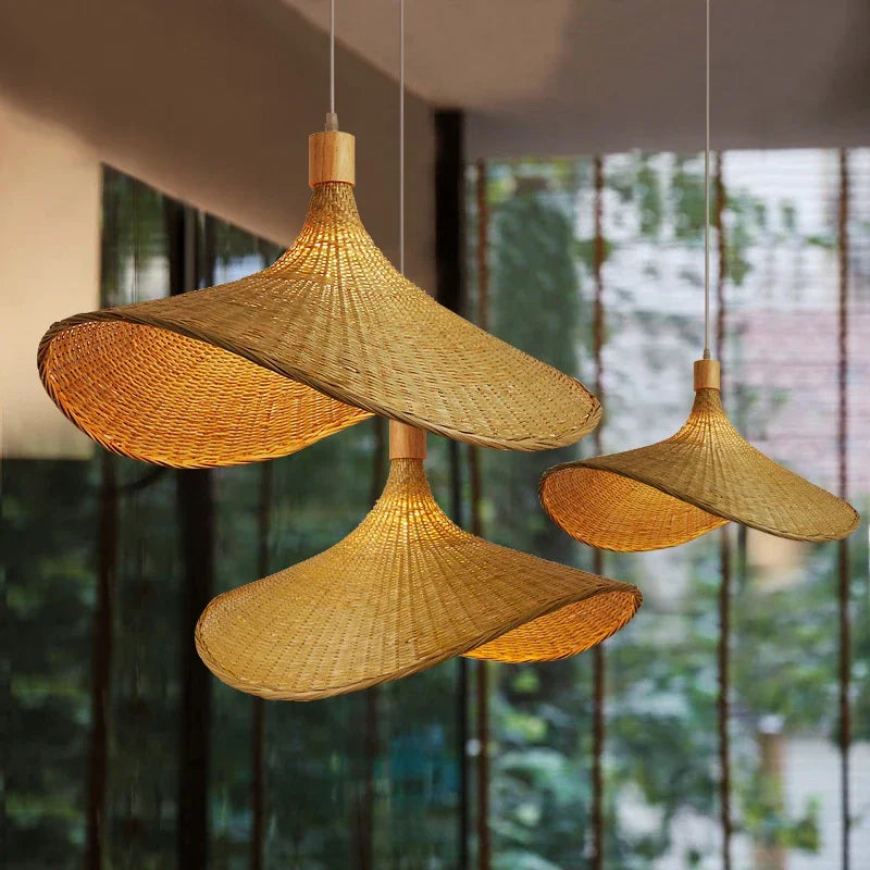 NatureGlow - Woven Bamboo Pendant Light