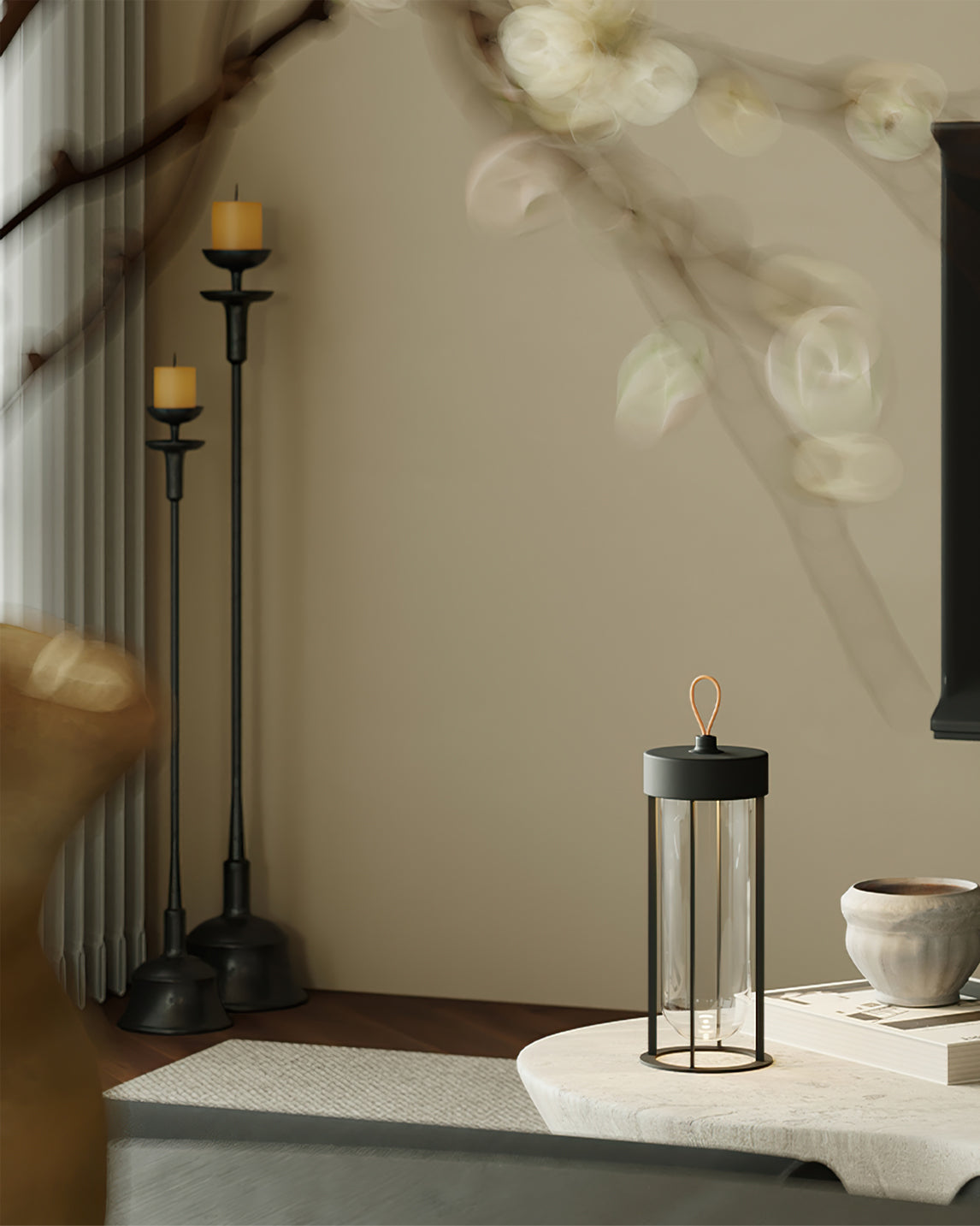 LumiBreeze - Kompakt bordlampe med dæmpbar LED