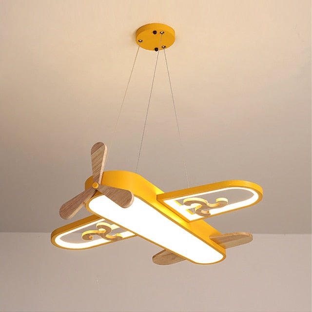 FlyBright - Kids LED chandelier with airplane motif