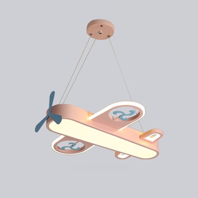FlyBright - Kids LED chandelier with airplane motif