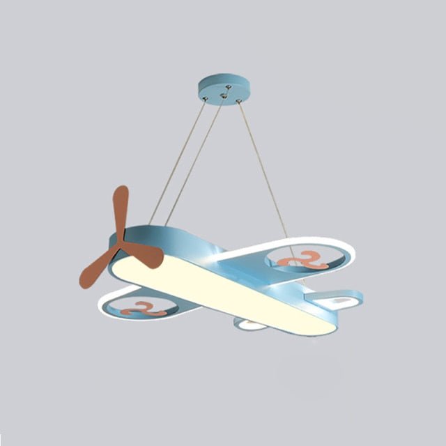 FlyBright - Kids LED chandelier with airplane motif