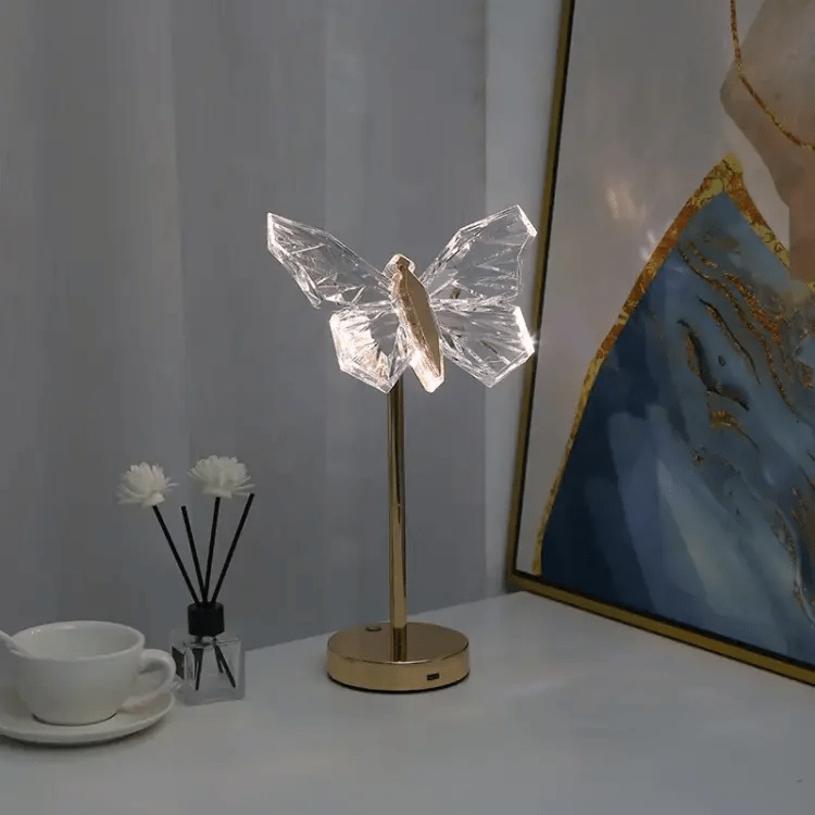 Winged Glow - Crystal Table Lamp
