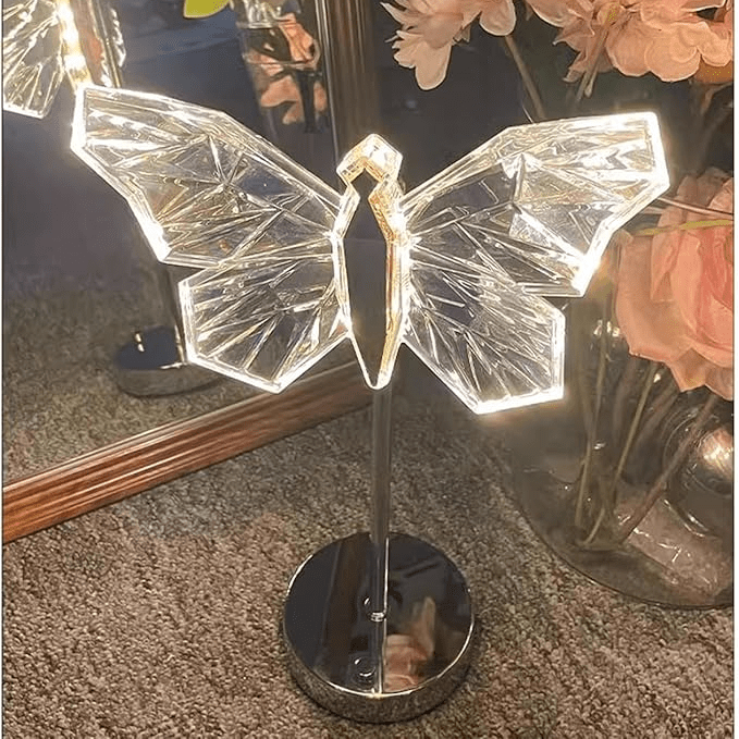 Winged Glow - Crystal Table Lamp