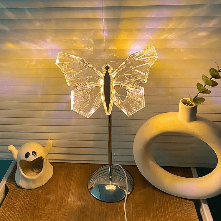 Winged Glow - Crystal Table Lamp