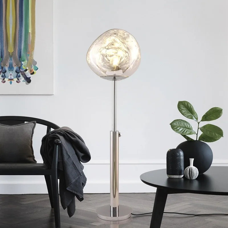 VertoGlow - Lampe sur pied en pierre de lave dimmable