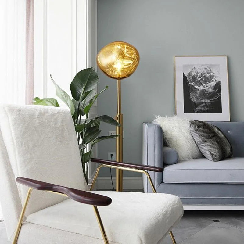 VertoGlow - Lampe sur pied en pierre de lave dimmable