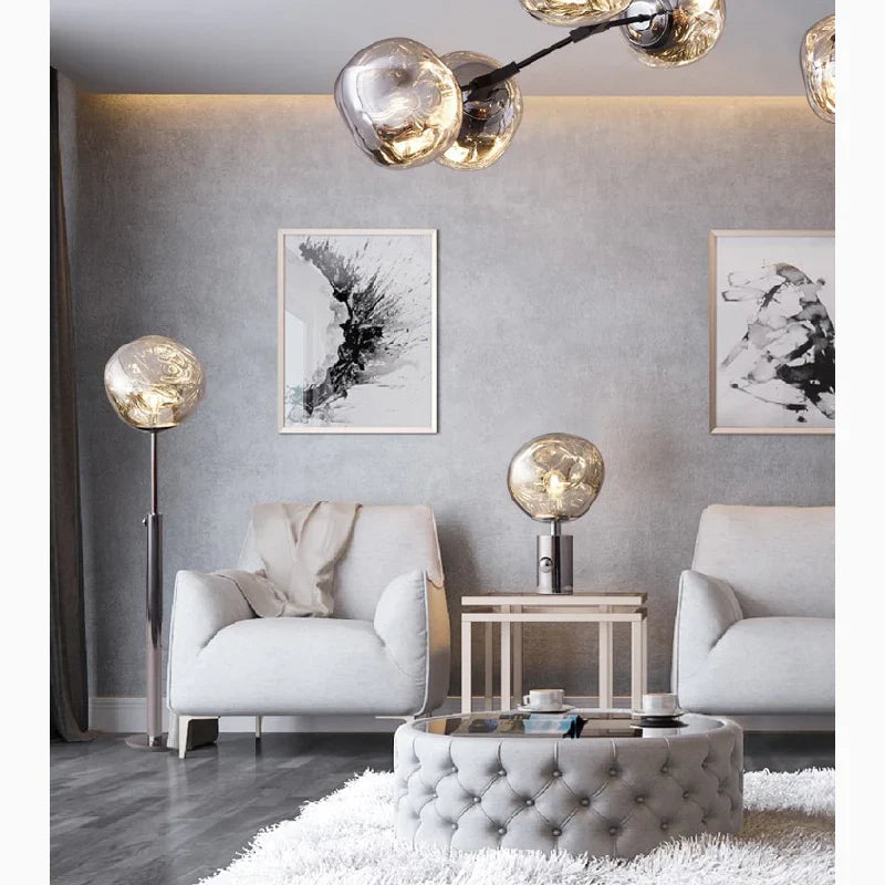 VertoGlow - Lampe sur pied en pierre de lave dimmable
