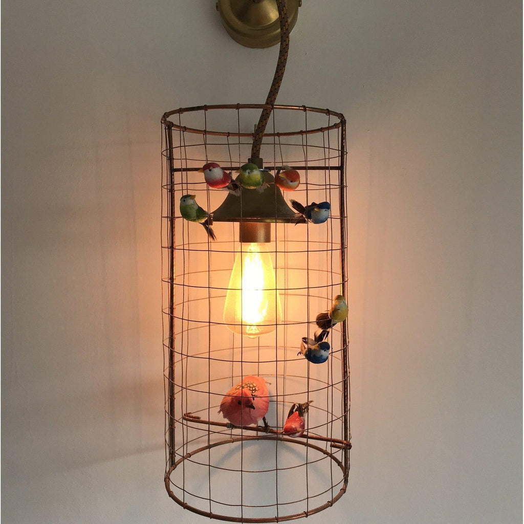 AviaryGlow - Lampe murale style cage à oiseaux