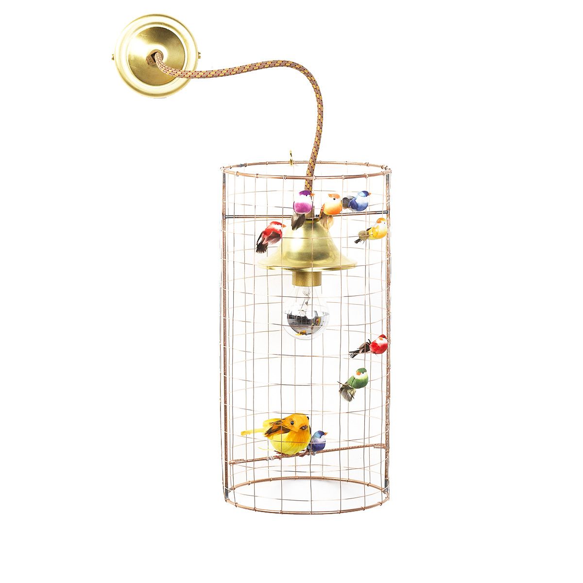 AviaryGlow - Lampe murale style cage à oiseaux