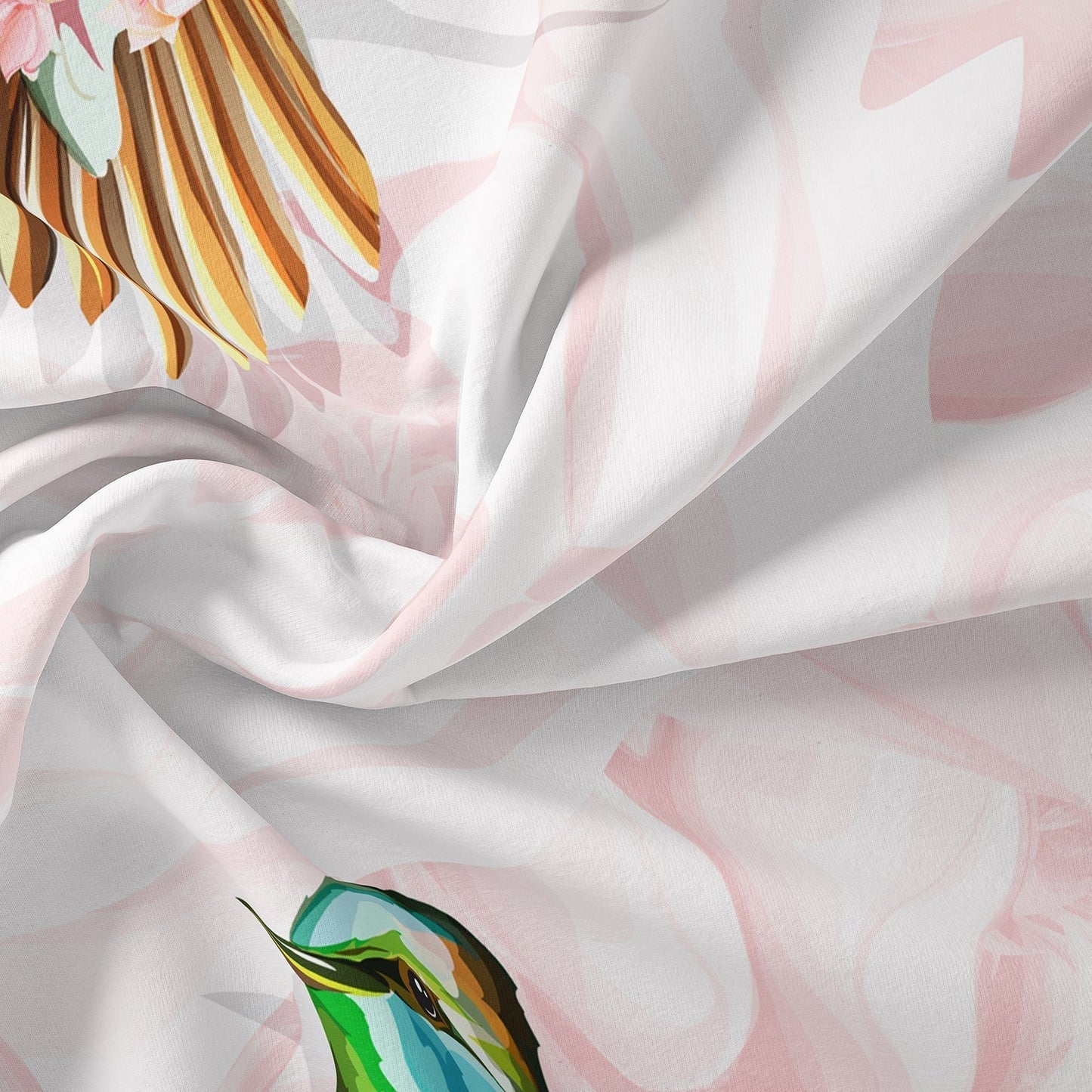 FloralFlight - Luxus-Bettbezug-Set mit Blumen- und Vogelmotiv