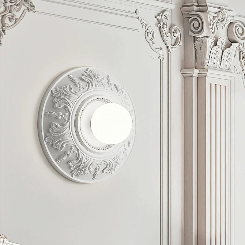 LumiParis - Round White Retro Living Room Lamp