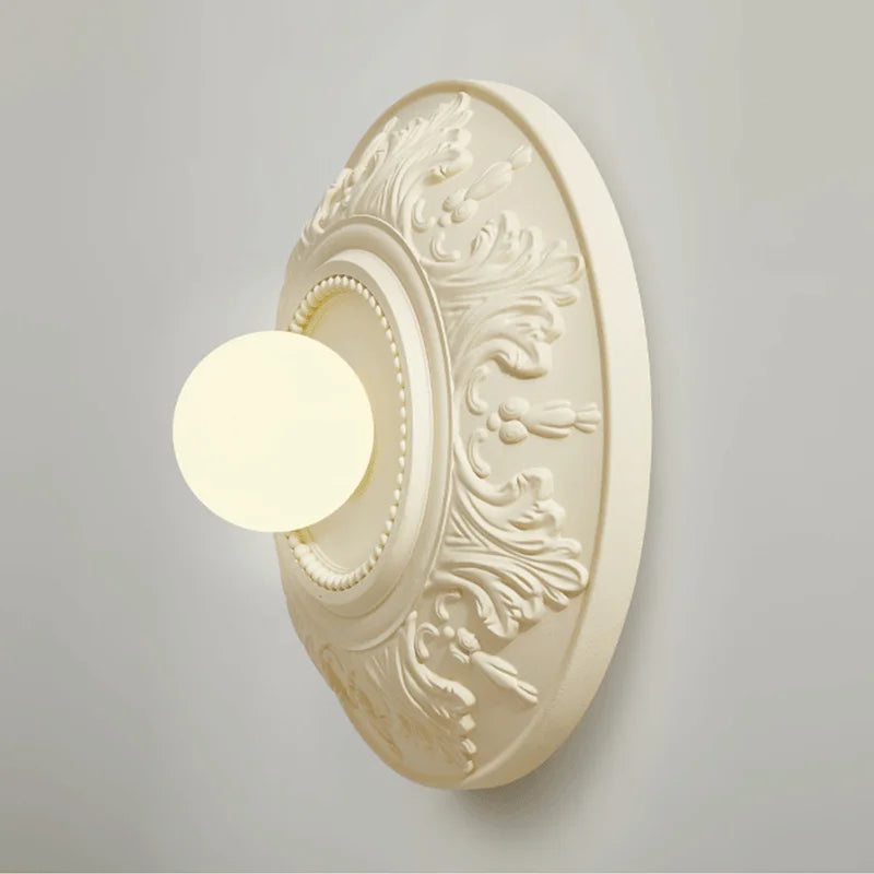 LumiParis - Round White Retro Living Room Lamp