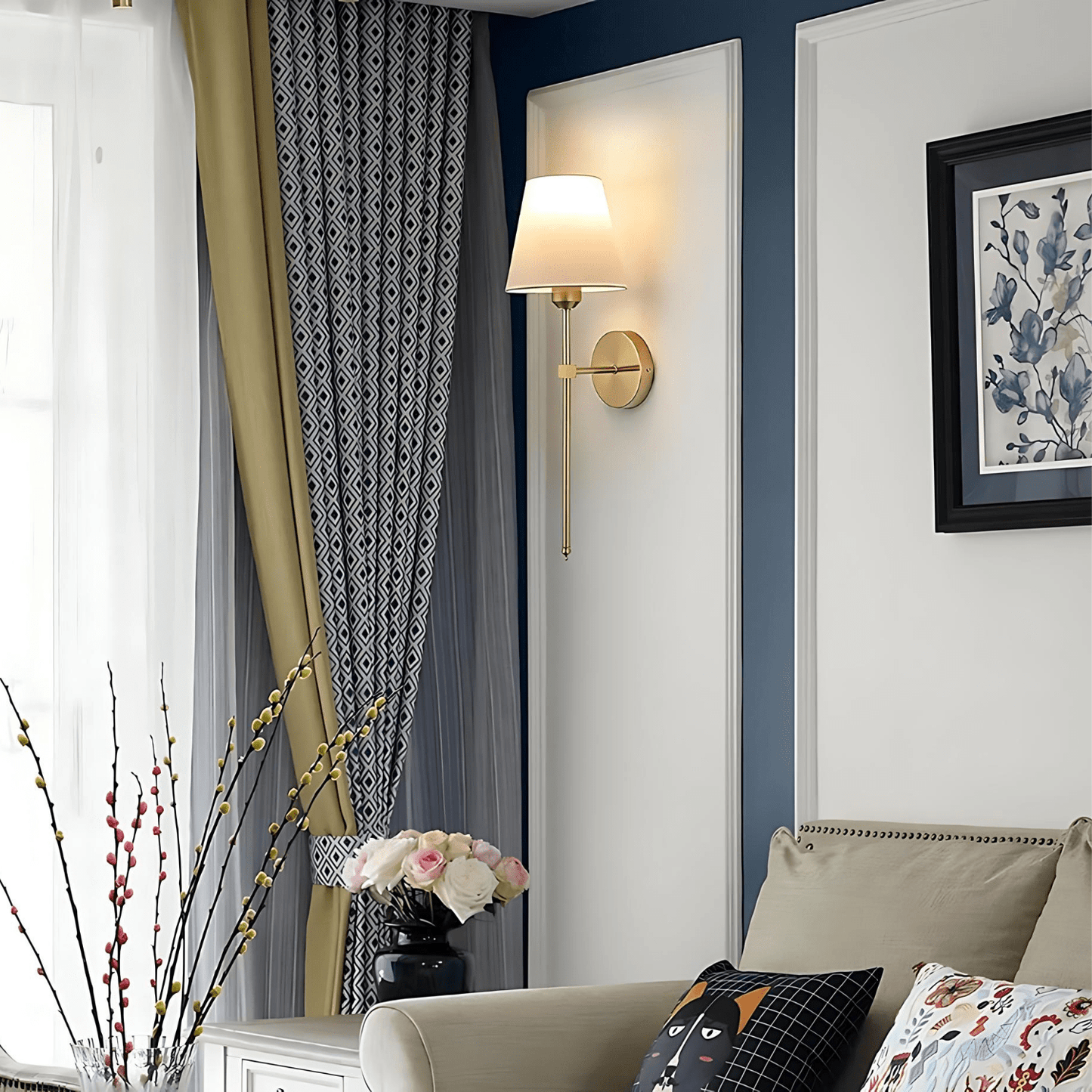 RoyalGlow - Trådløs Væglampe med Luksuriøst Design