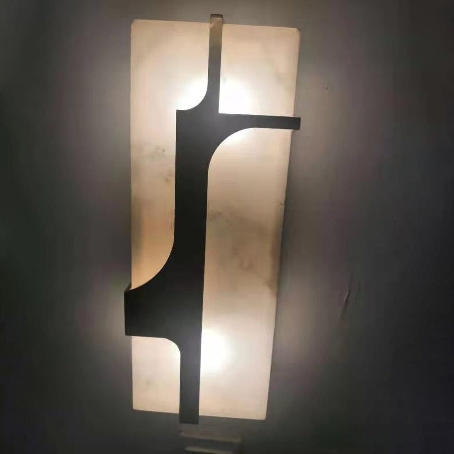 OpalGlow - Marmor Art Deco Wandleuchte
