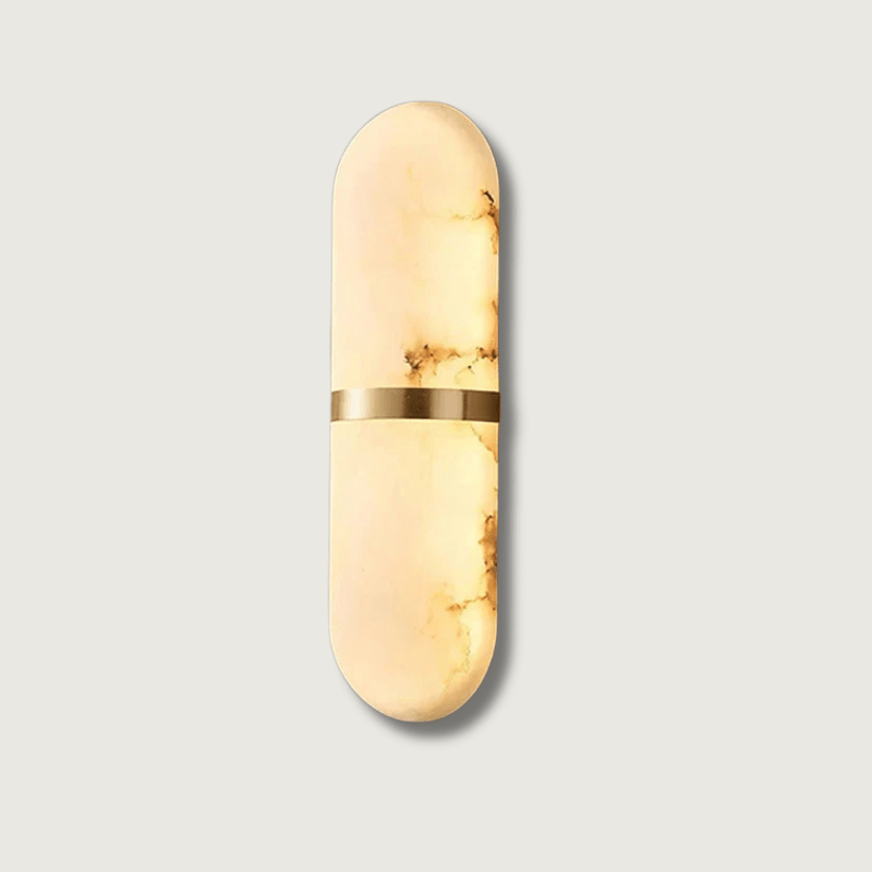 LuxeStone - Skandinavisk Væglampe med Marmorfinish