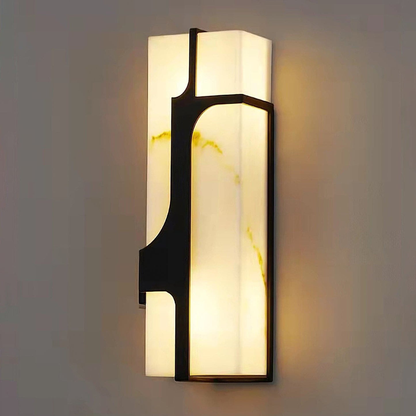 OpalGlow - Marmor Art Deco Wandleuchte