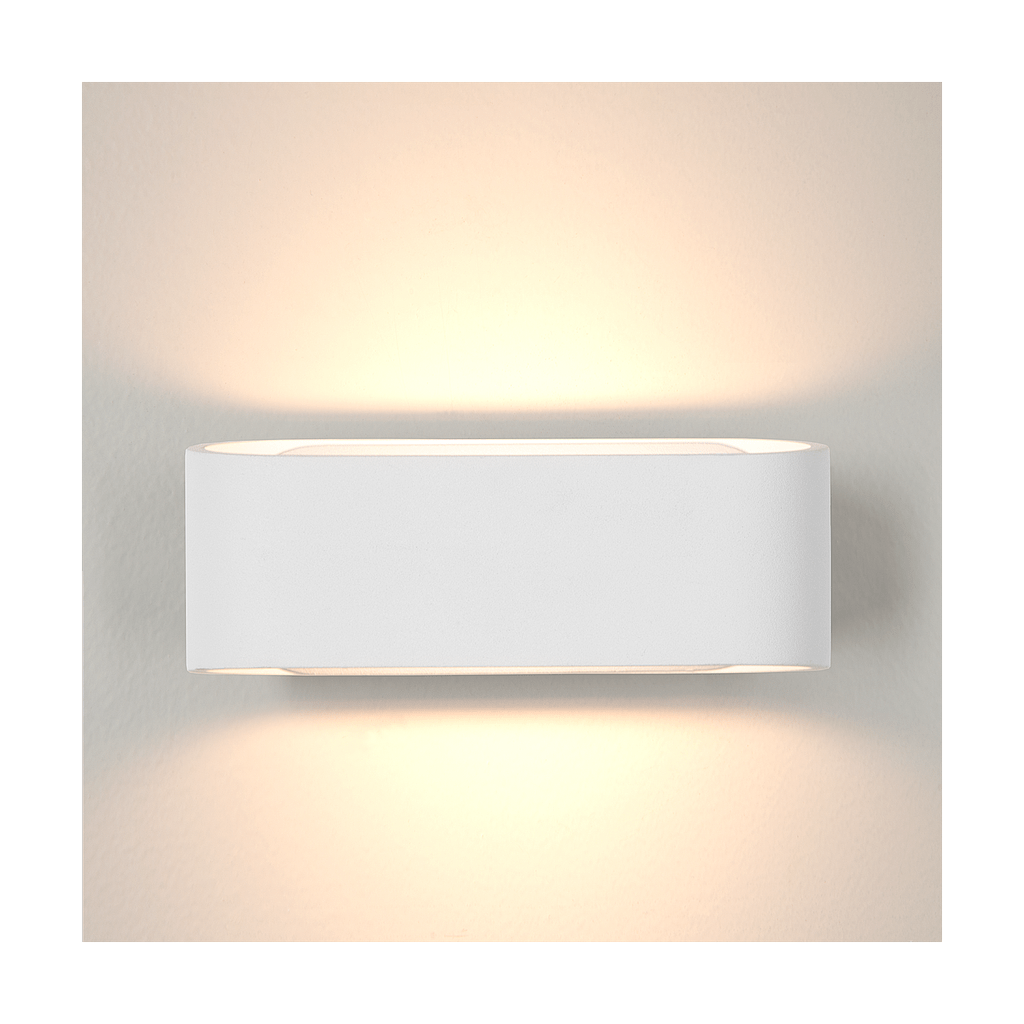 Neige brillante | Applique murale avec finition blanche