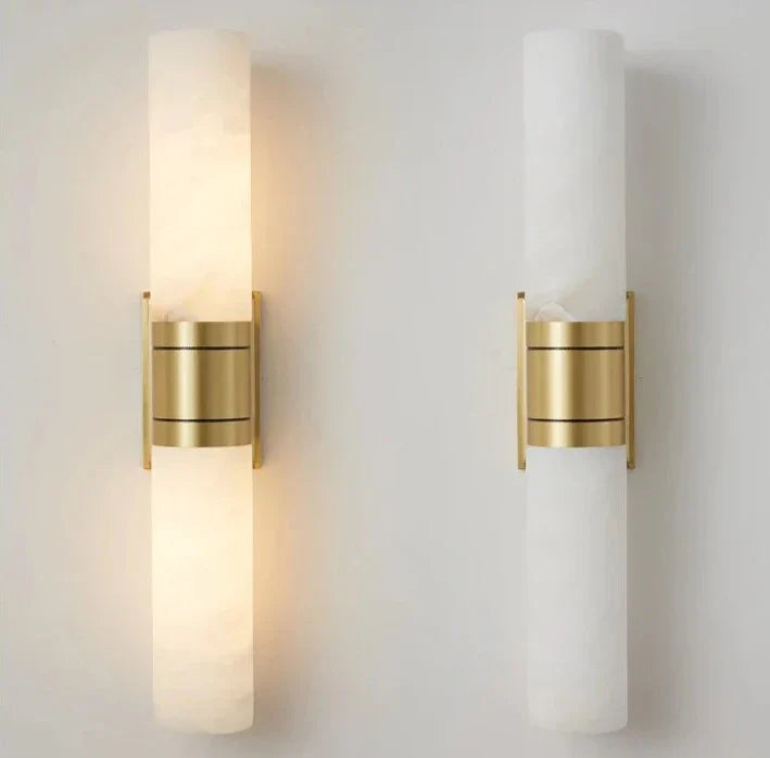 CopperGlow - Marmor Væglampe med Kreativt Design