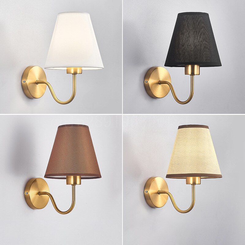RusticGlow - Lampe murale en tissu de style américain
