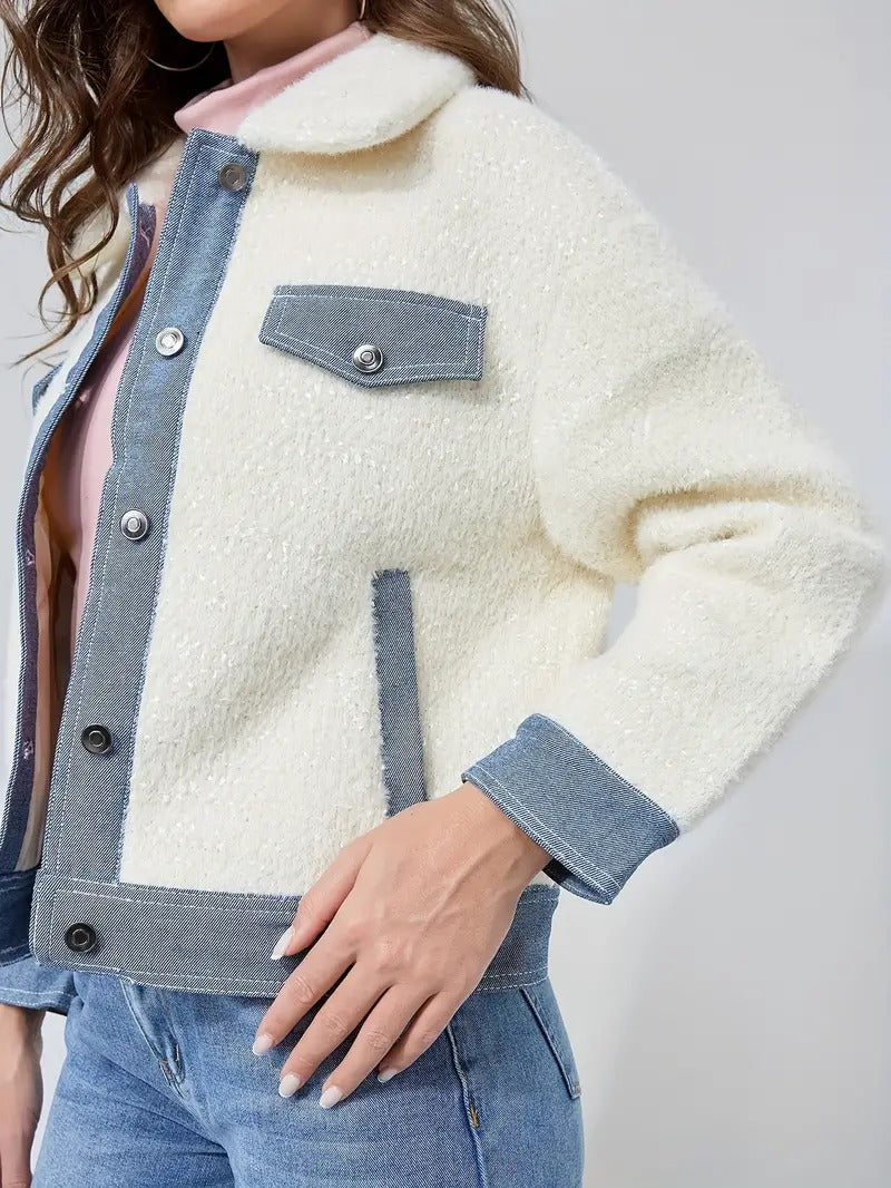 Reverserbar denimjakke for kvinner - Marry