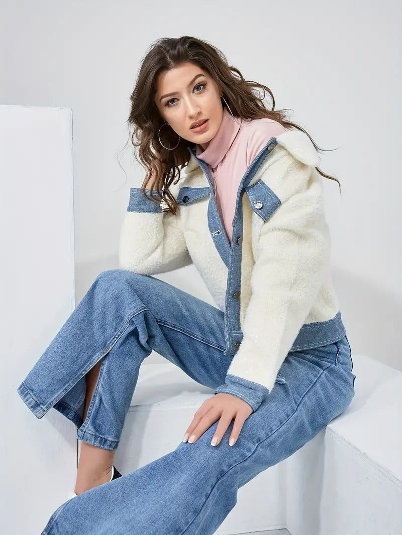Reverserbar denimjakke for kvinner - Marry