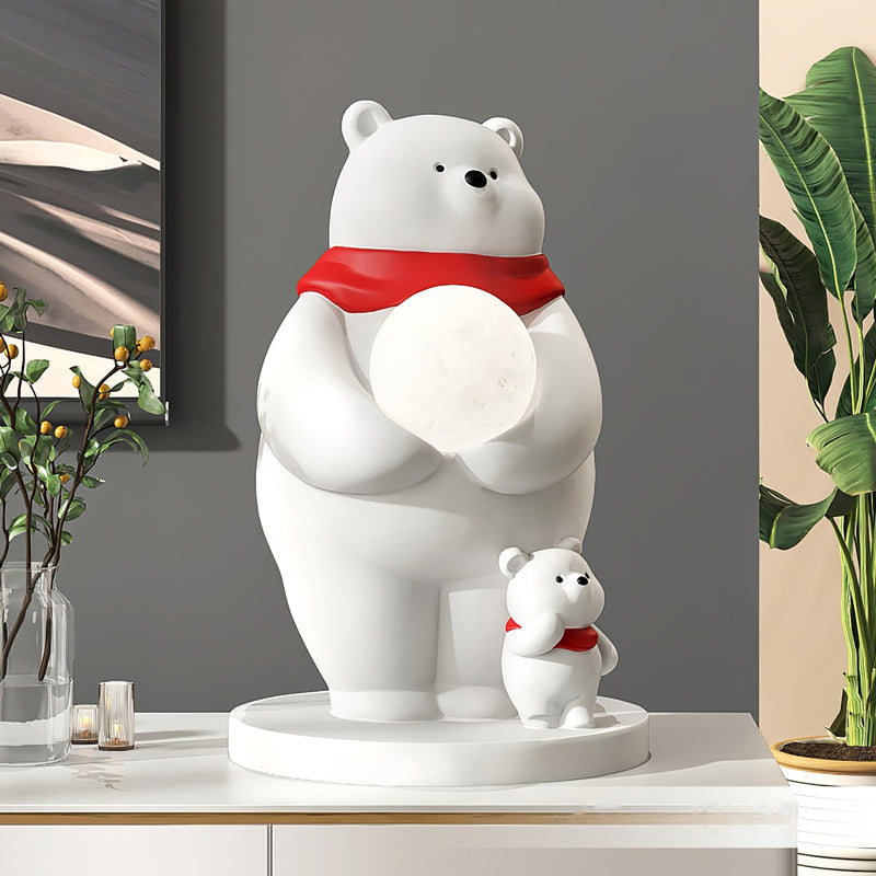 PolarGlow - Table Lamp with Adorable Polar Bear Accents and Atmospheric Glow