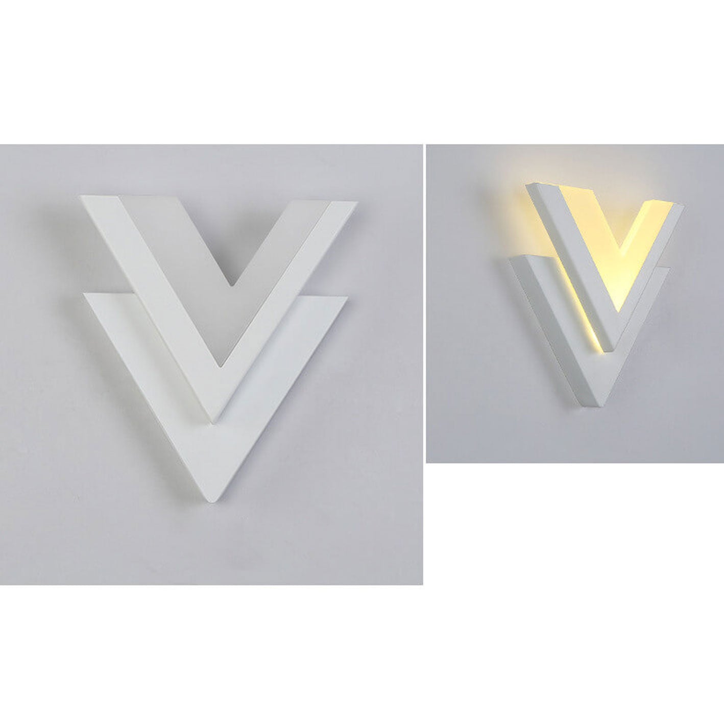 VGlow - Lampe murale LED avec forme en V créative