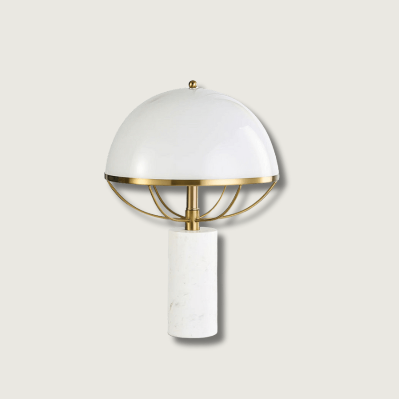 GlassElegance – Moderne bordlampe med guldfinish