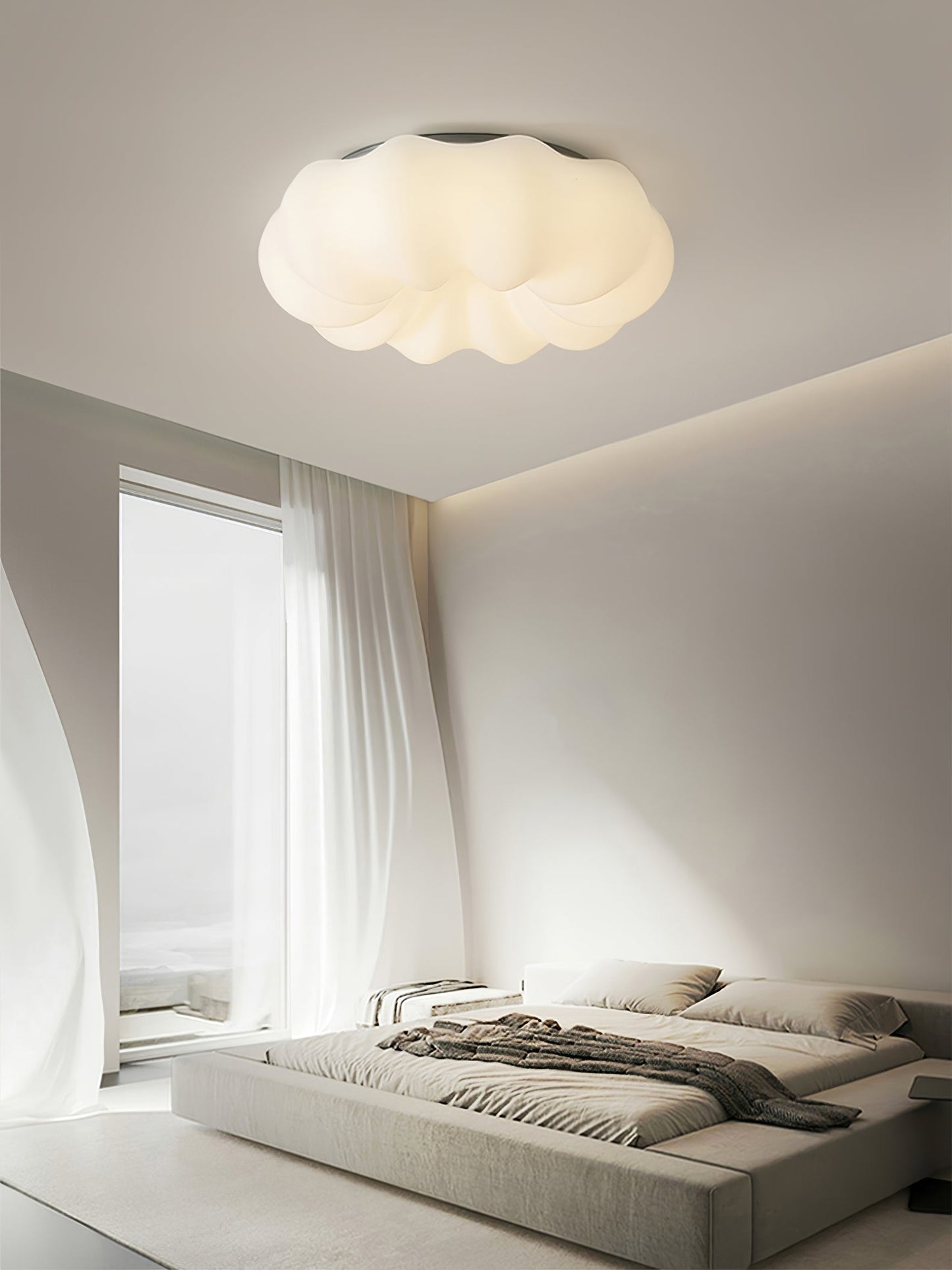 LuxeKumo - Ceiling Light with Subtle Japanese Design and Warm Light Distribution