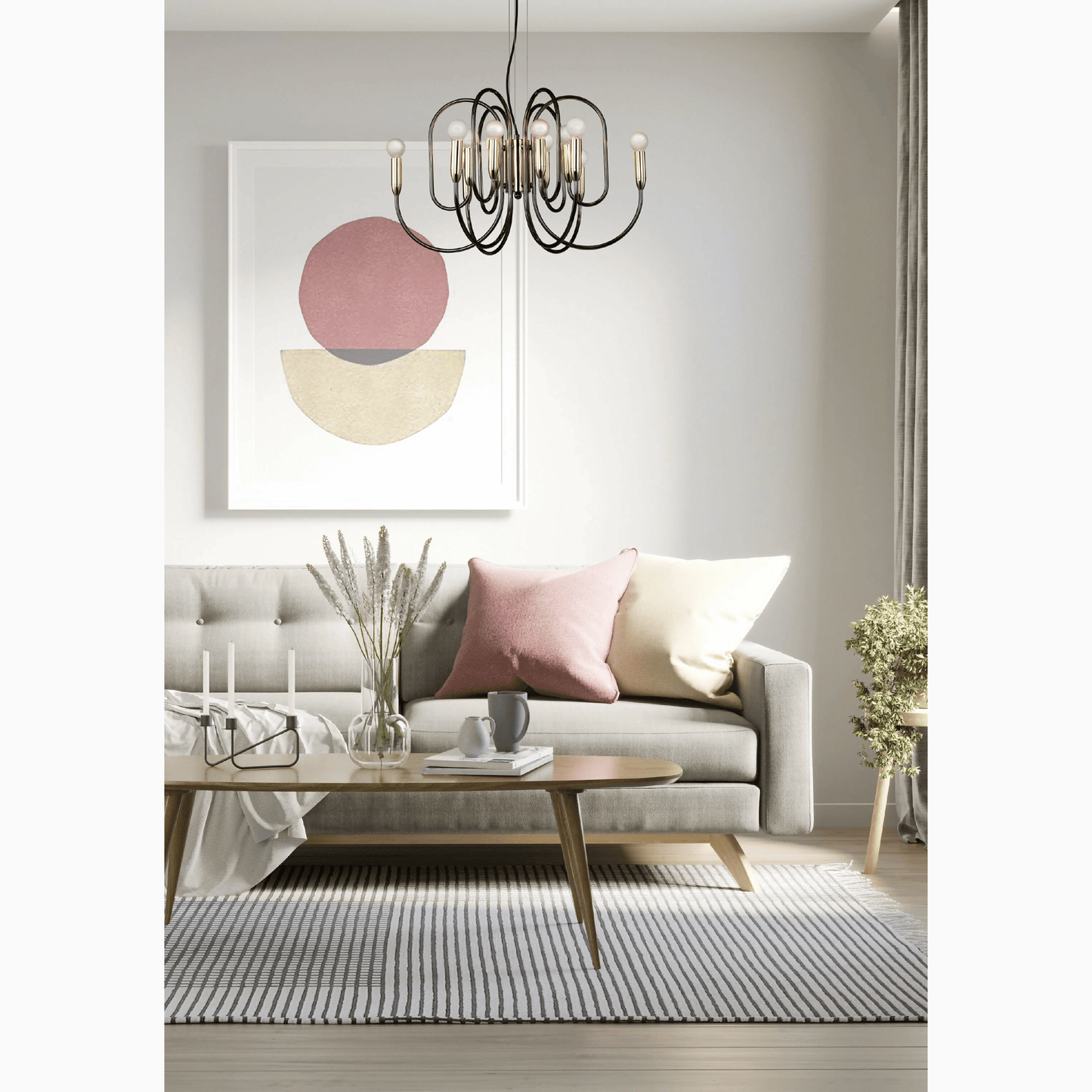 GlowElegance - Lustre Art Déco Moderne