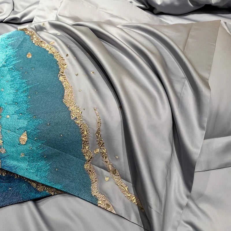 WaterWhimsy - Parure de housse de couette en coton égyptien
