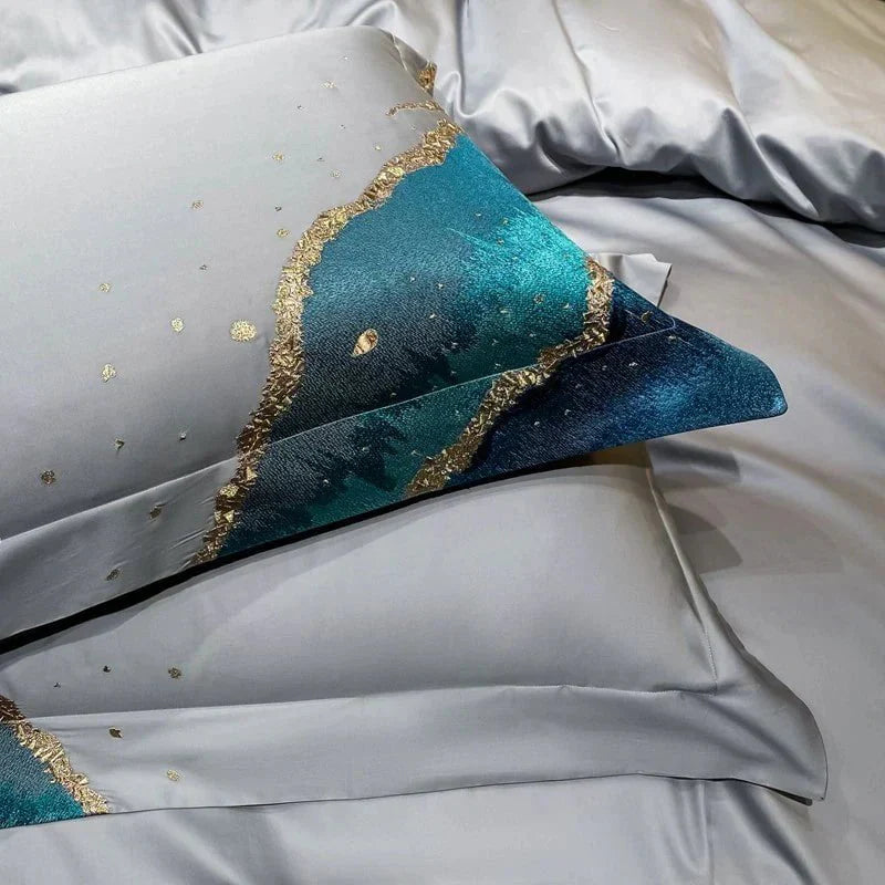 WaterWhimsy - Parure de housse de couette en coton égyptien